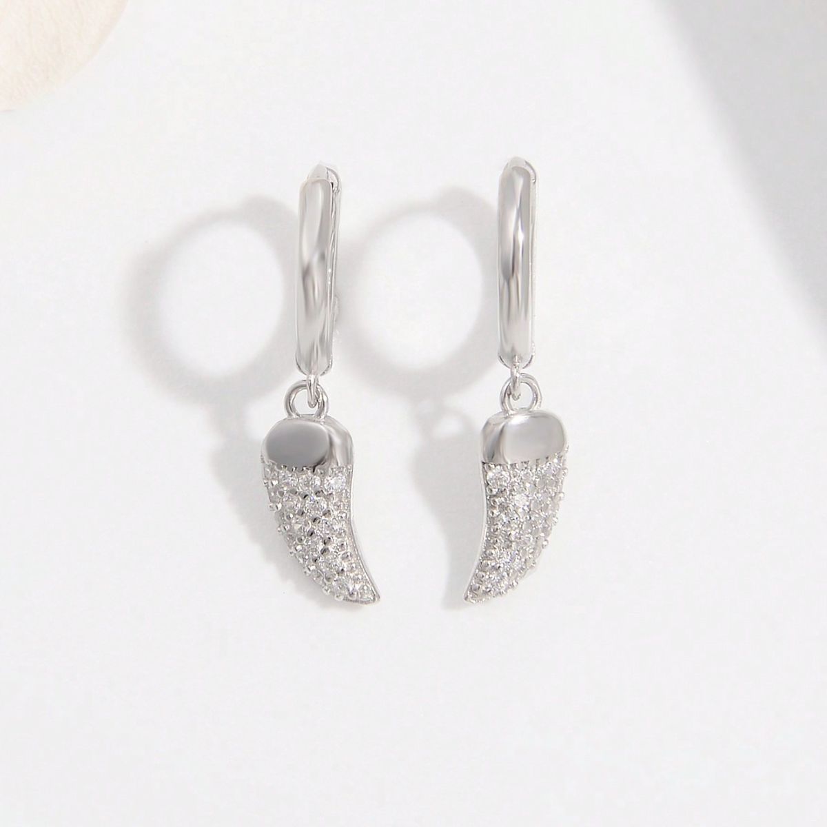 925 Sterling Silber Zirkonia-Chili-Ohrringe