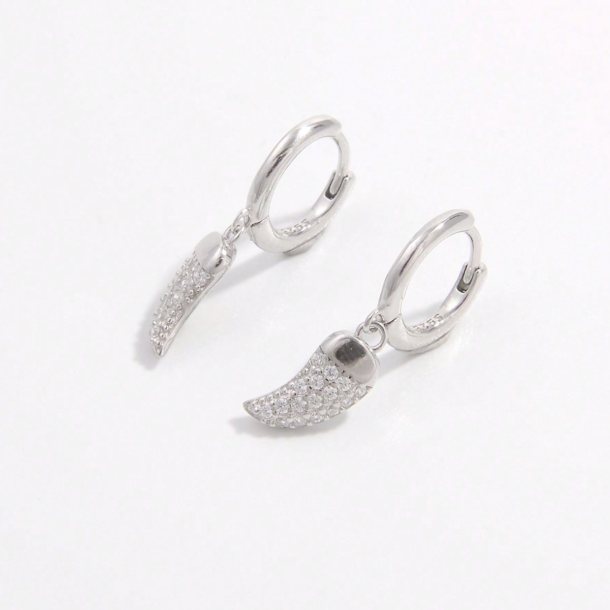 925 Sterling Silber Zirkonia-Chili-Ohrringe