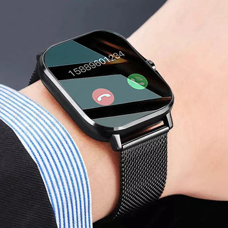 2023 Neue Bluetooth-Smartwatch mit Anruffunktion für Herren, 1,69" Voll-Touch, Fitness-Tracker, IP67 wasserdichte Smartwatch für Männer und Frauen